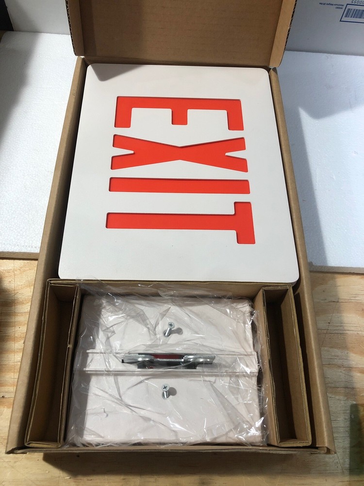 3 Hubbell Prescolite DuraMax DMX2REW Die Cast Exit Double Face White EXIT SIGN