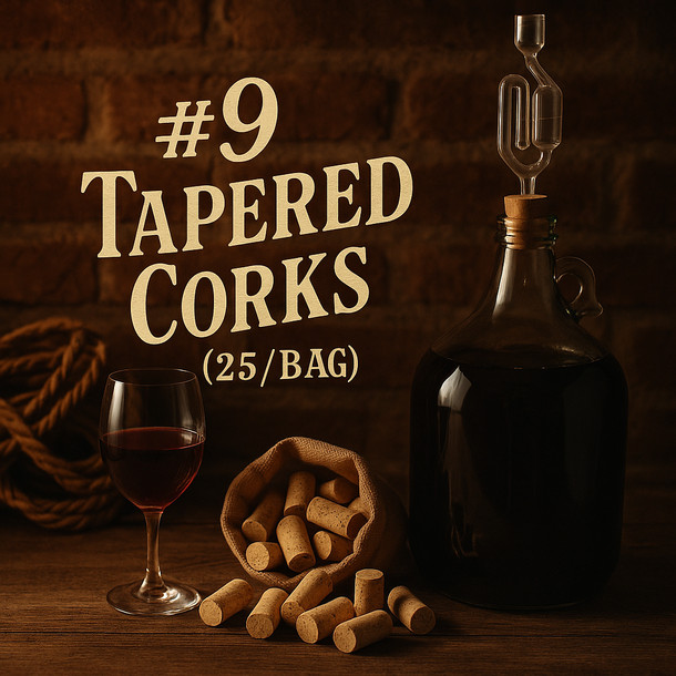 LD Carlson No. 9 Tapered Corks (25/Bag)