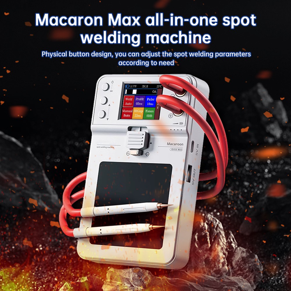 Integrated Spot Welding Machine 5V 650A Macaron Support Double Pulse Spot Welder
