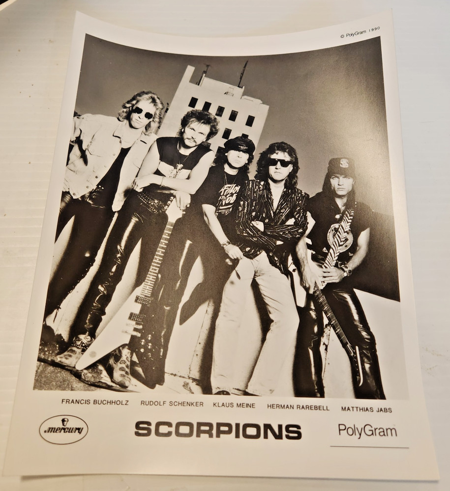 Scorpions Crazy World Press Kit 1990 Mercury Press Release 8x10 & Folder