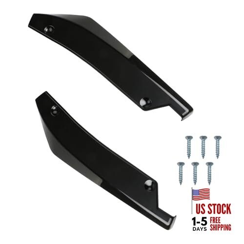 2PCS Car Rear Bumper Canard Diffuser Protector, Anti-Collision Side Black