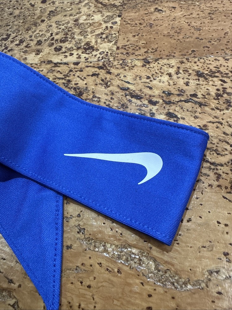Nike Youth Dri-Fit Solid Head Tie - Royal Blue & White