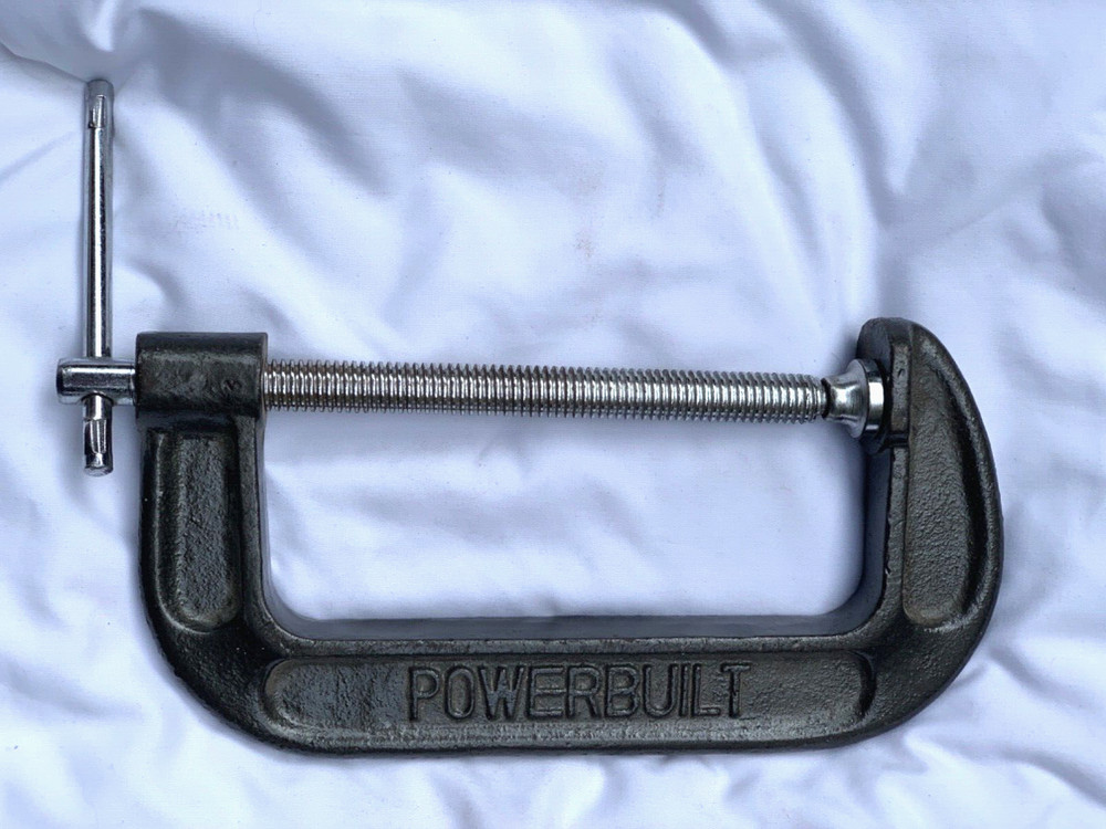 Powerbuilt 6" C-Clamp, Malleable Iron