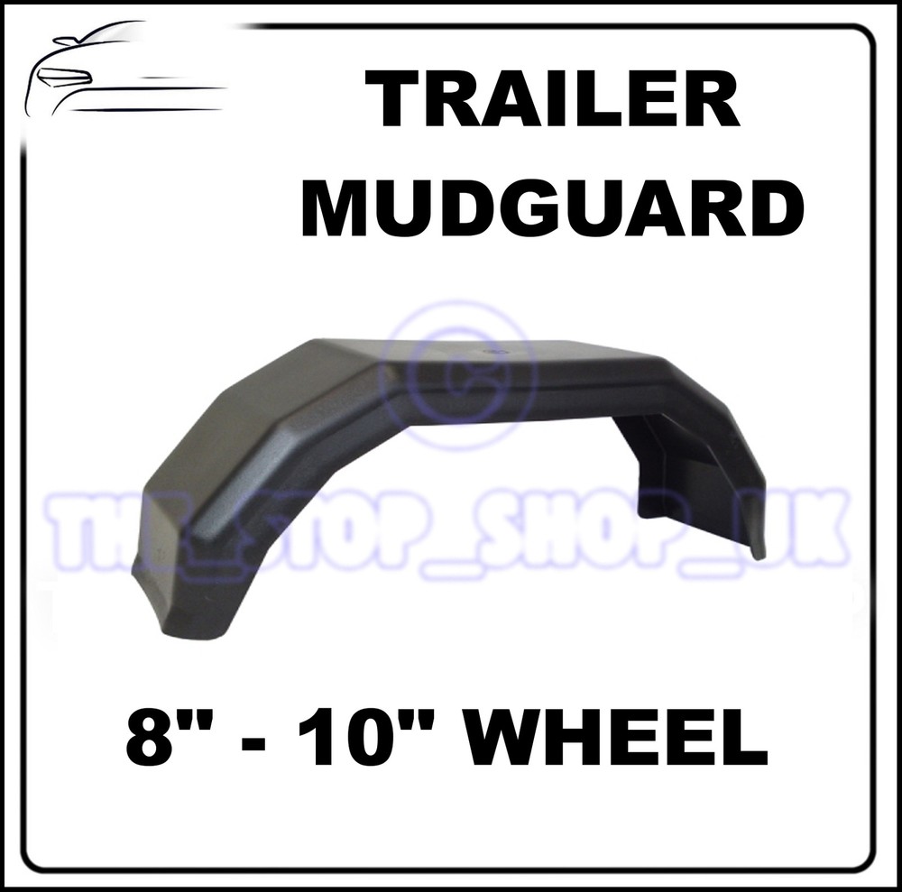 Black Plastic 8-10" Wheel Mudguard for Trailer x1 (Small)
