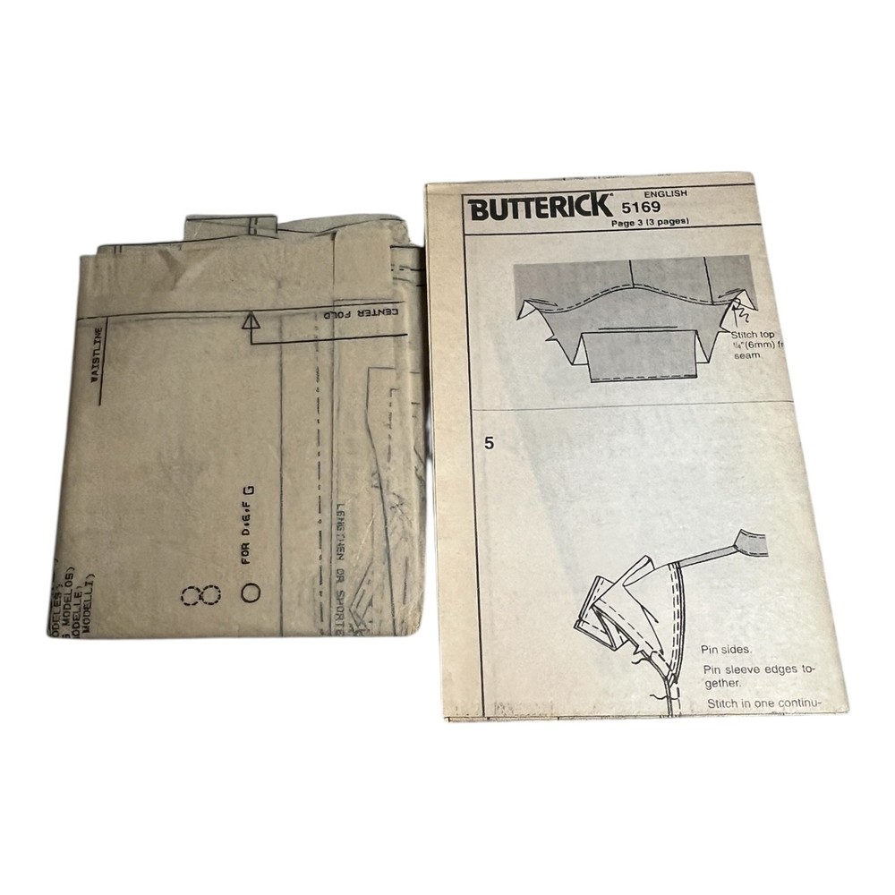 Butterick 5169 Girls Pullover Top Pattern 7–10 Uncut Fast & Easy