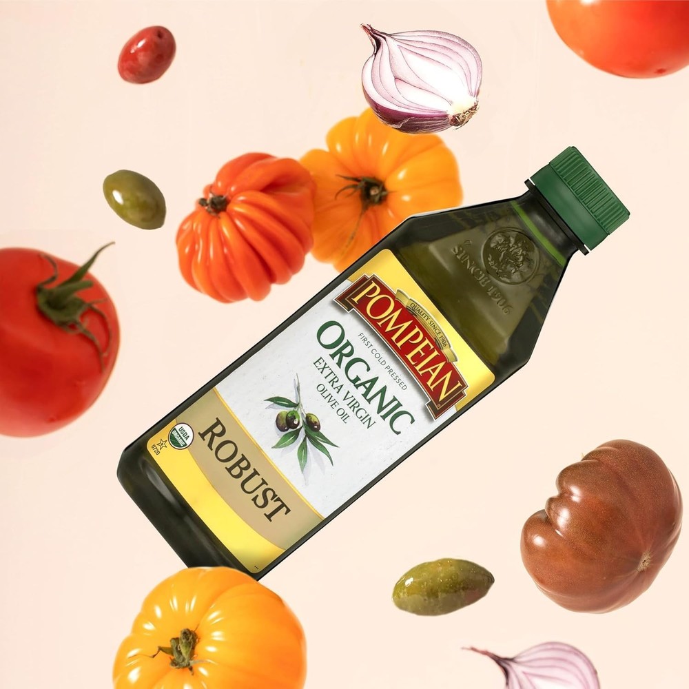 Robust Organic Extra Virgin Olive Oil - 48 fl oz - First Cold Pressed Quality