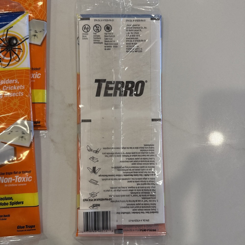 TERRO Spider and Insect Trap, 5 Pack, 20 traps
