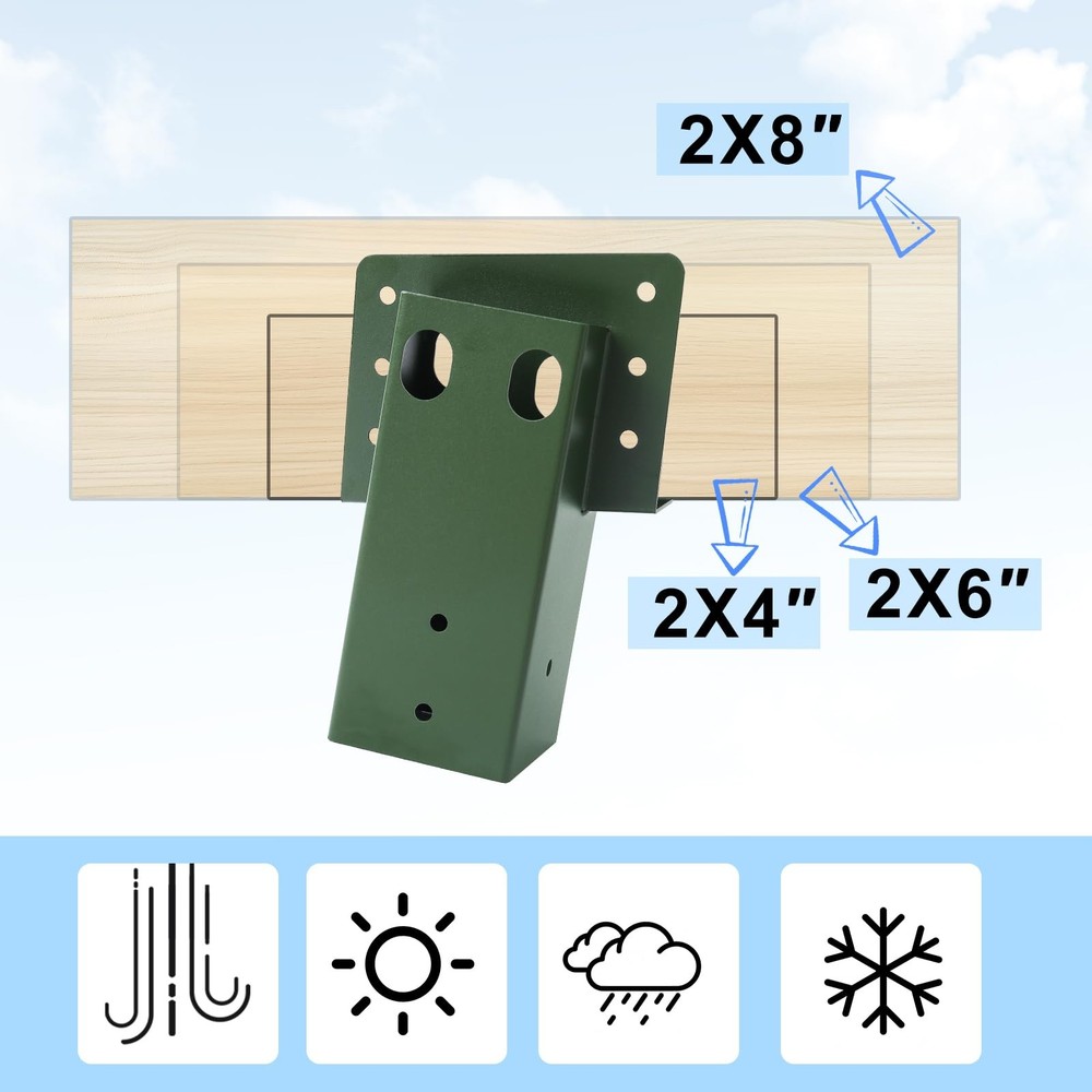 4 Pcs Outdoor 4x4 Compound Angle Brackets,Deer Stand Brackets for Deer Stand,...