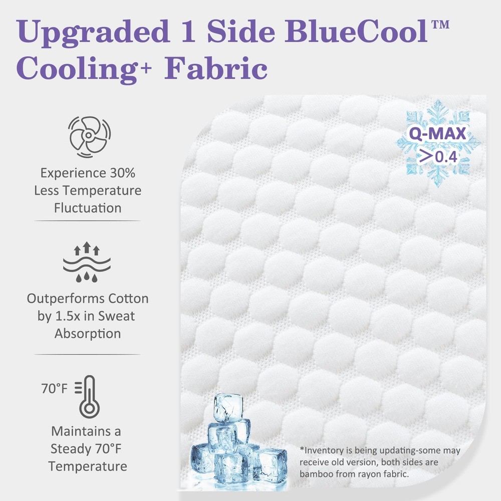 Adjustable Shredded Memory Foam Pillows Queen Size, Cooling Bed Pillows for S...