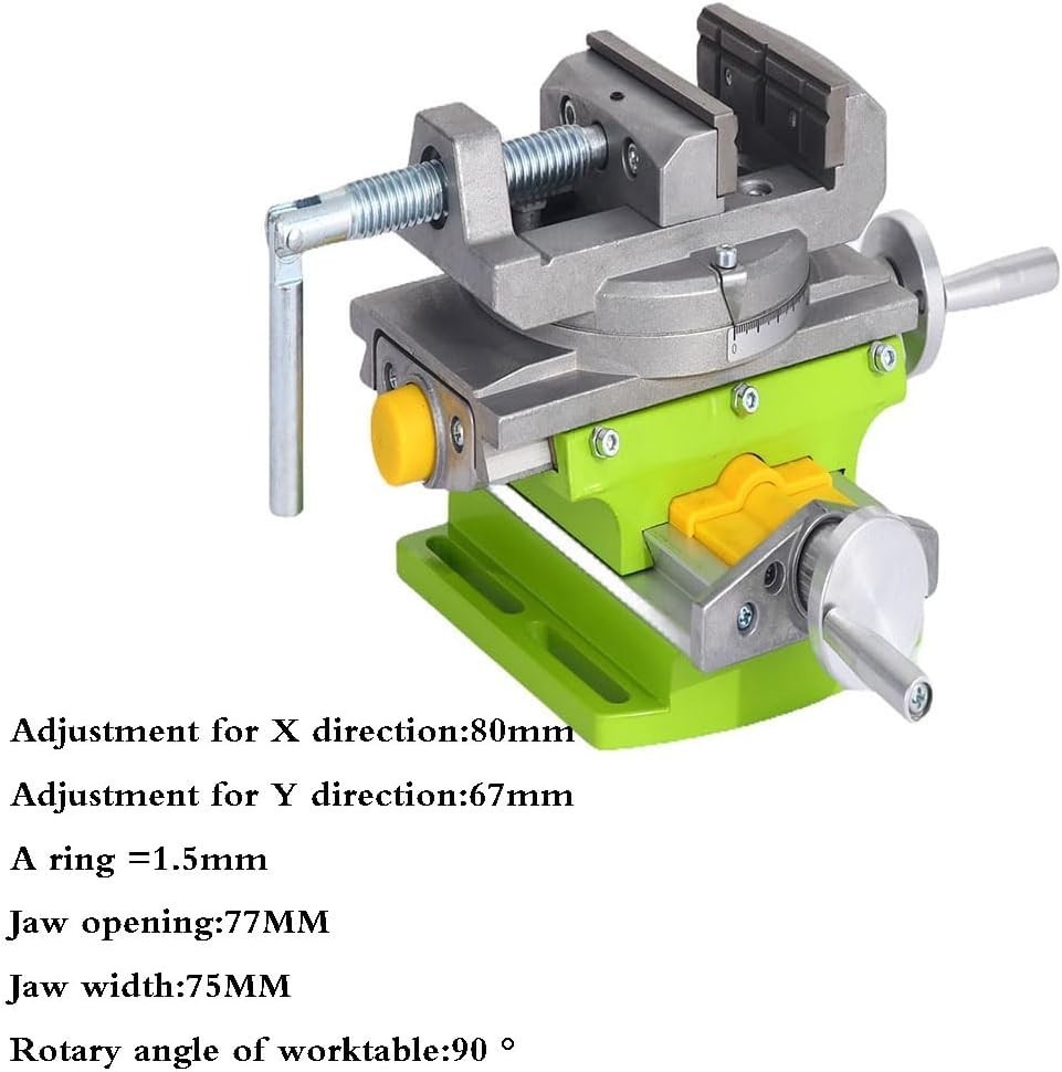 3" Cross Slide Drill Press Vise Horizontal Precision Milling Drilling Machine