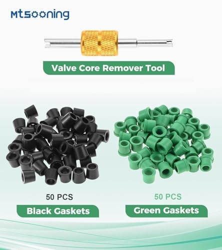100 PCS HVAC 1/4" Quick Coupler Charging Gaskets, O-Ring Rubber Seals Gaskets