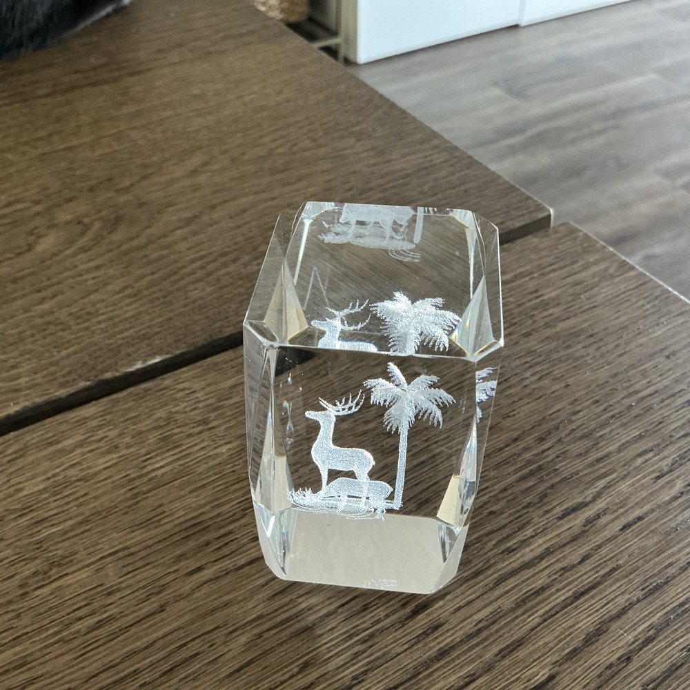 Decorative Deer And Palm Tree Figure - Florida