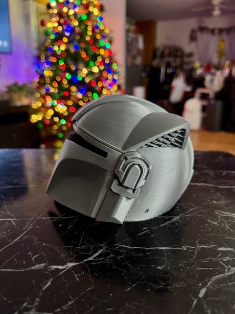 3D-Printed Mandalorian Helmet for Cats