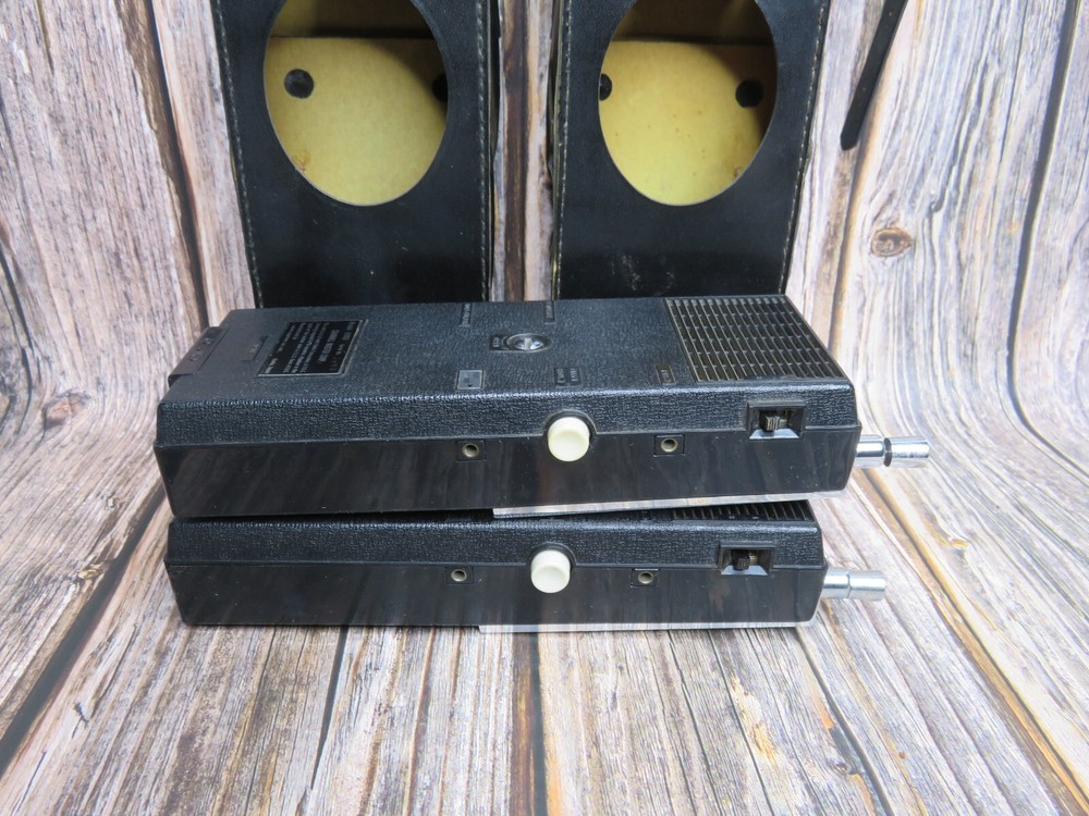 Vintage Channel Master CB Transceiver Set 2 Channel Model 6553 With Cases