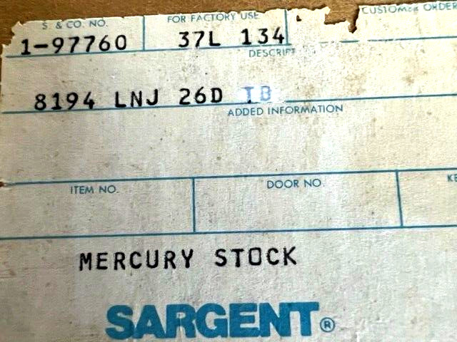 SARGENT 8194 LNJ US26D DOUBLE DUMMY