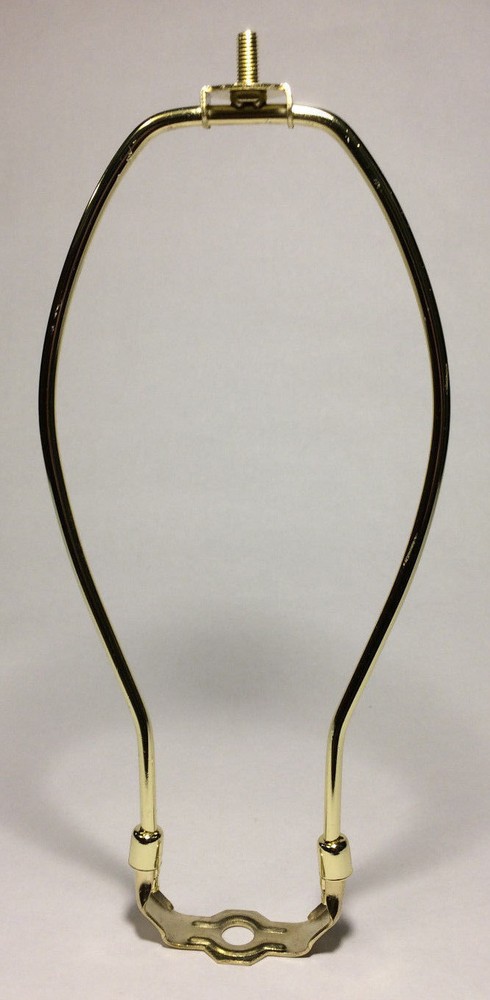 New 10 1/2" Brass Plated Lamp Harp w/ Base & Protective Coating Heavy Duty HAR47