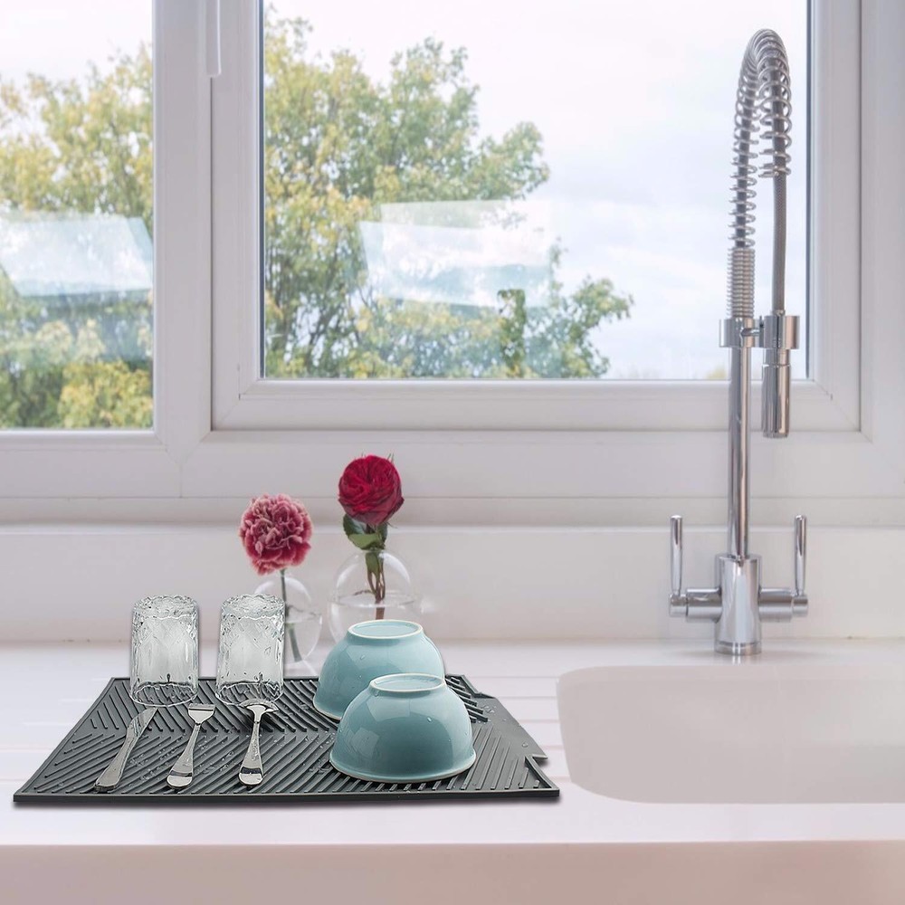 Silicone Dish Drying Mat For Multiple Usage Easy Clean Heatresistant Silicone Ma