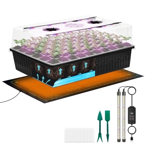 60-Cell Self-Watering Seed Starter Tray Black Seed Starter Kit- 1pc 60 Cell