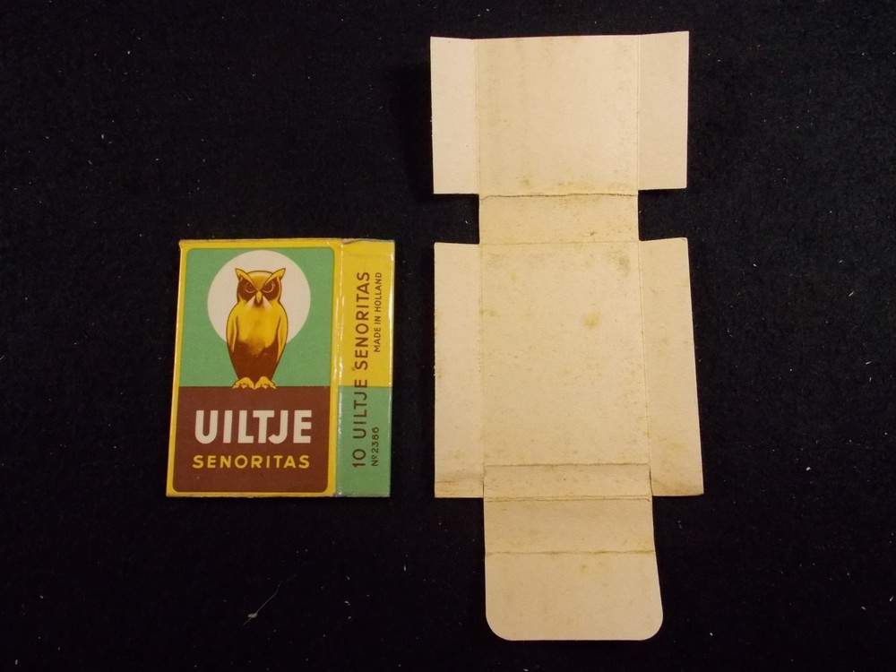 Vintage Uiltje Senoritas Empty Cigarette Packet Box