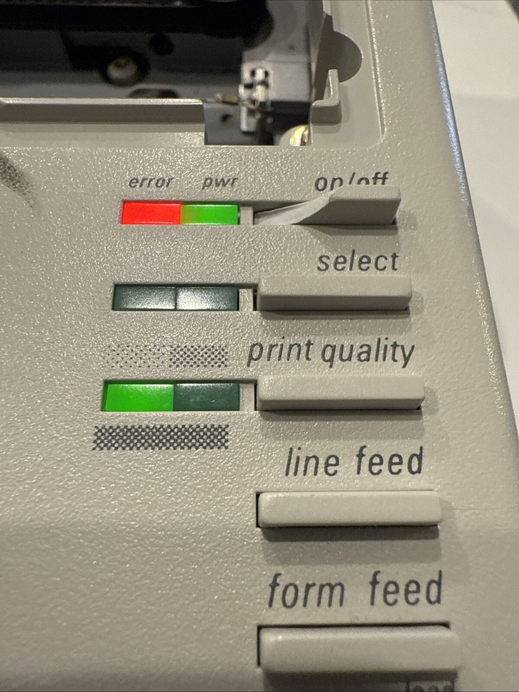 Apple ImageWriter II Printer A9M0320 Parts/ Missing Back & Front Cover. Read!!