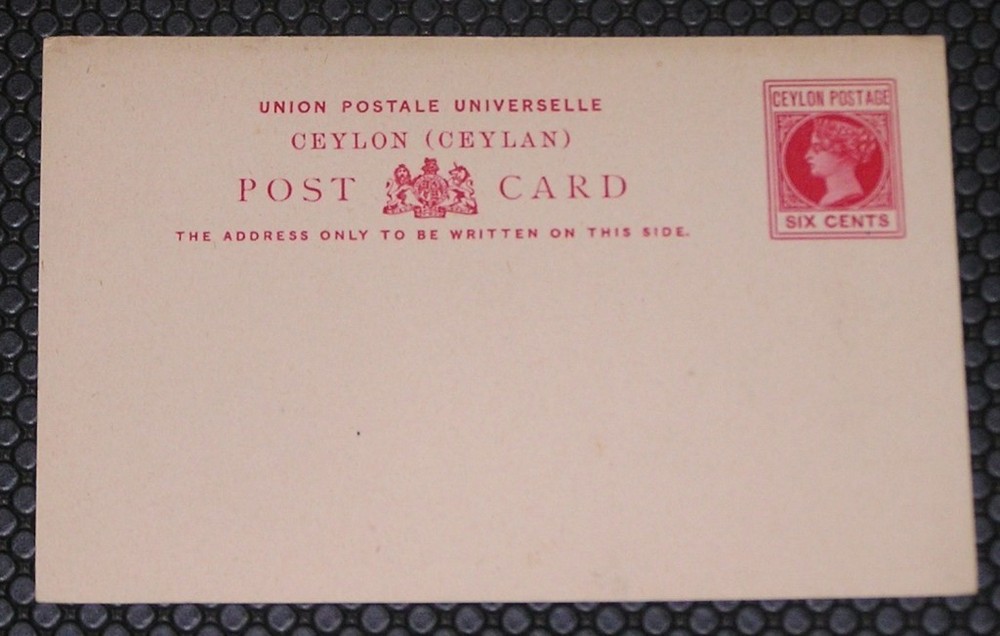 Ceylon Higgins and Gage PC36 Postal Card