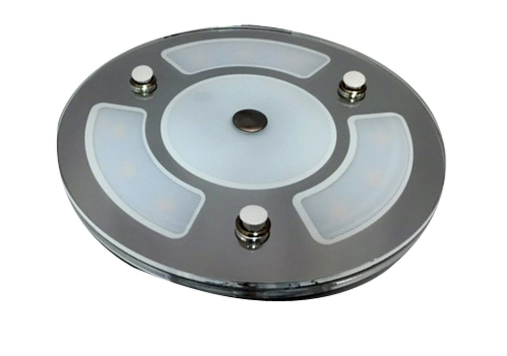 Pactrade Marine 5" 2PCS White Blue LED Ceiling Courtesy Light Mirror Touch