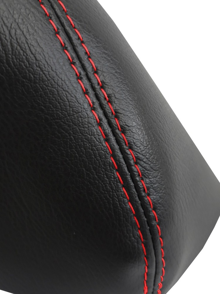 Automatic Shift Boot Leather Synthetic for Audi Q7 07-15 Red Stitch