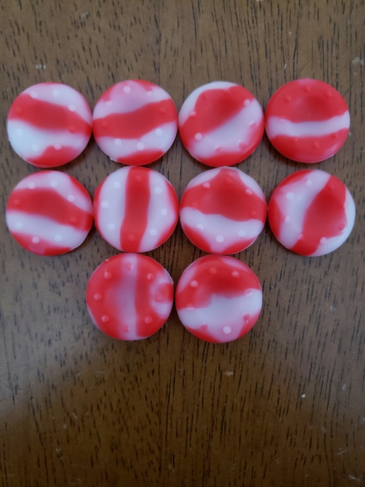 Red & White Camo Controller Grips 5 pairs
