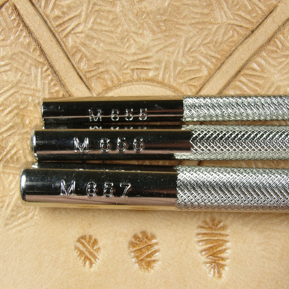 Leather Stamping Tools - 3-Piece Matting Background Stamp Set