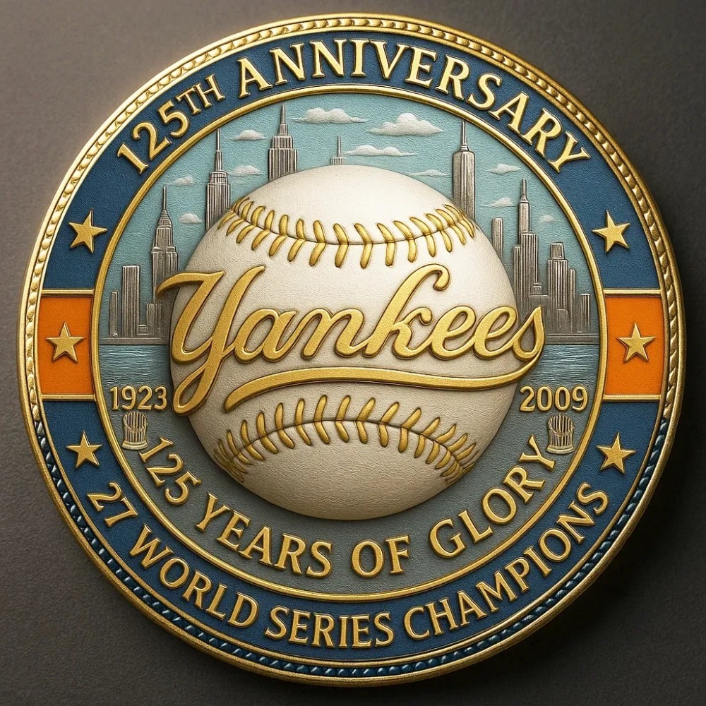 Yankees 125Th Anniversary Commemorative Coin