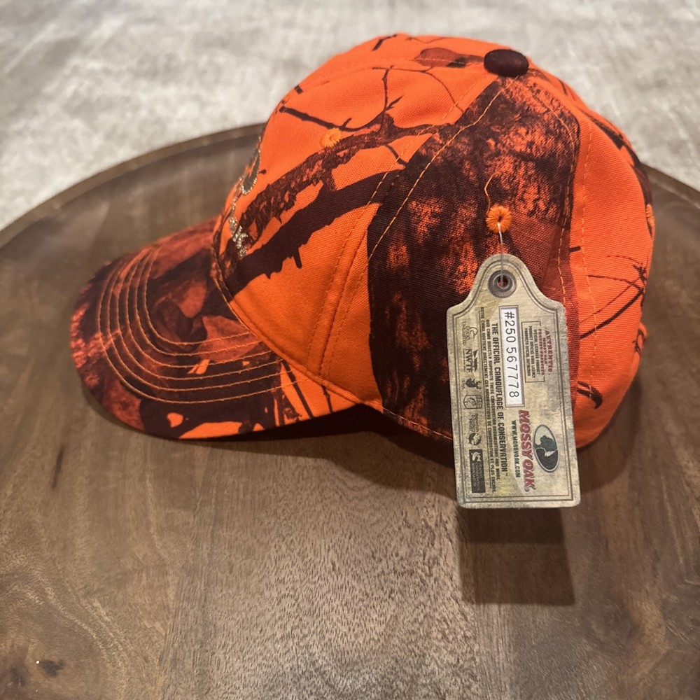 Mossy Oak Blaze Orange Men’s Adjustable Baseball Hat