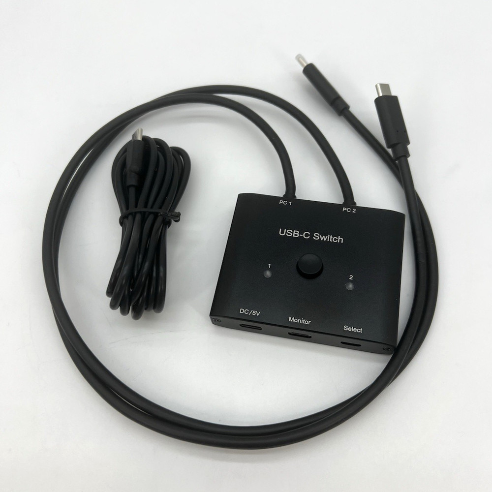 USB C Switch, Bi-Directional USB C Switcher, 2 Computers - USB Type C KVM Switch