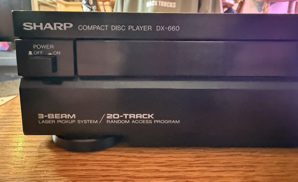 Sharp DX-660 CD Player 1987 Vintage Tested Working Reads Discs Intermittent Skip