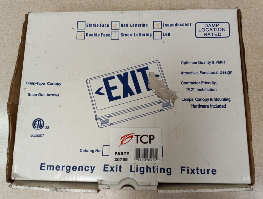 Emergency Exit Lighting Fixture TCP 20755