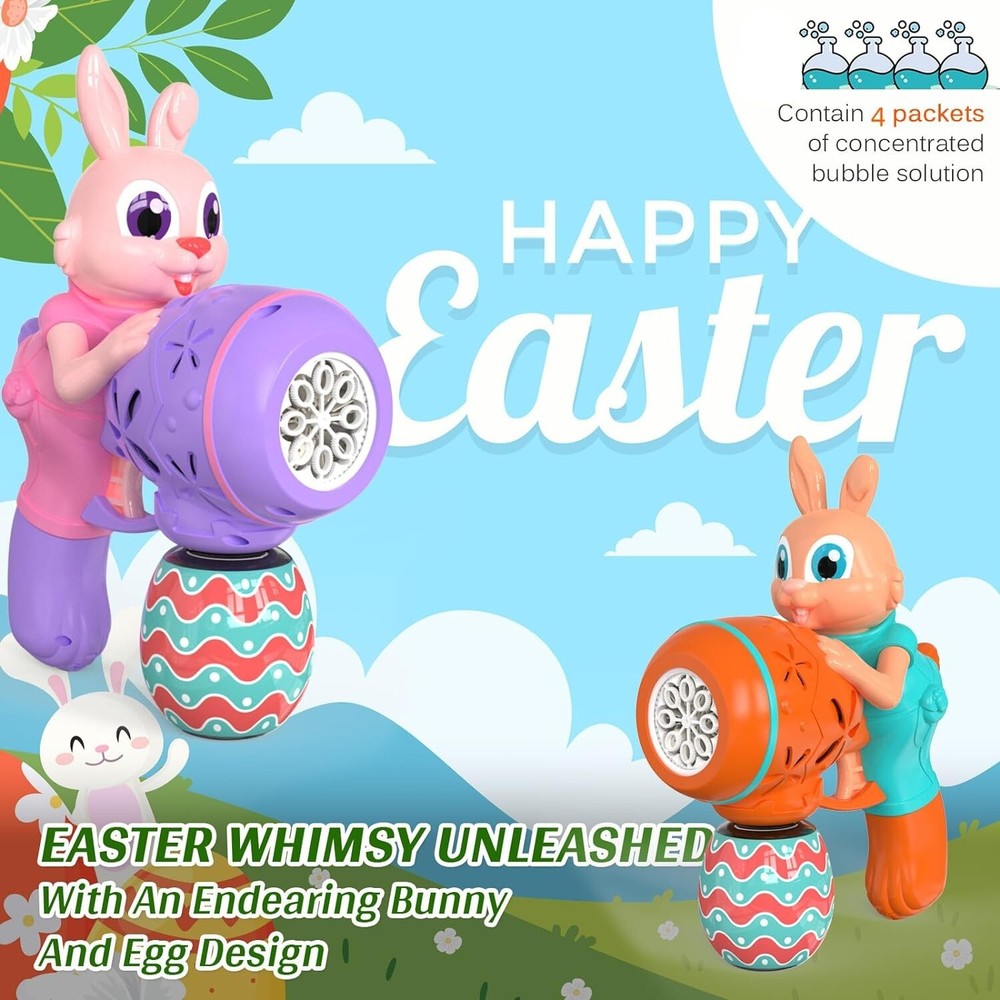 Easter Bubbles for Kids, Easter Basket Stuffers for Toddler 1-3, Easter Bubble