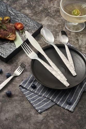Mosaic 20-Piece Stainless Steel Flatware Silverware Cutlery Set, Include