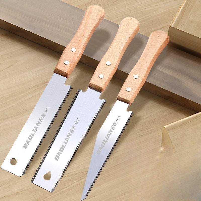 3-Piece Pull Saw, Sharp Wood Cutting Hand Saw with Beech Handle