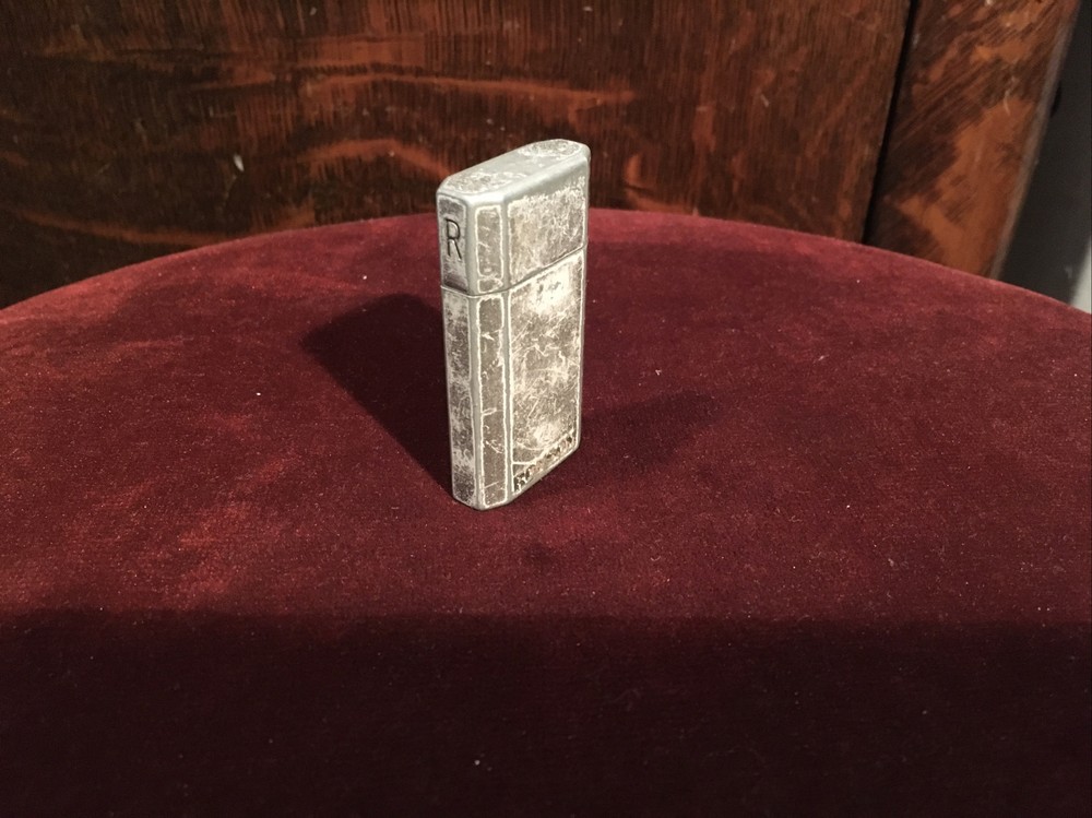 Vintage Ronson Jet Lite Butane Lighter Refillable Silver Tone
