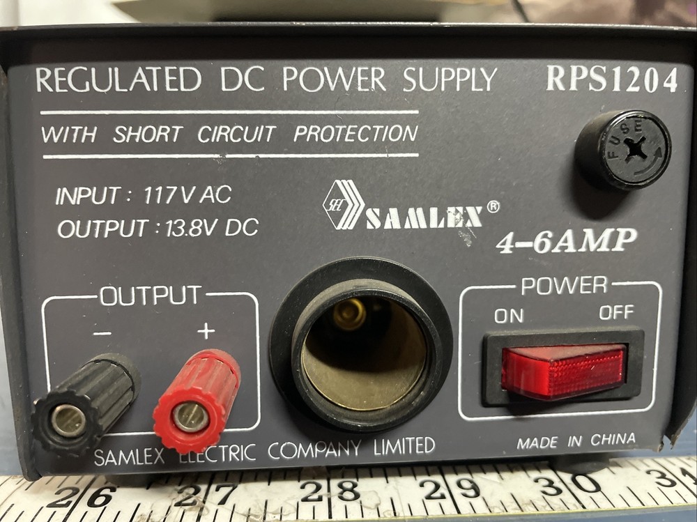 Samlex Regulated DC Power Supply RPS1204 4-6 Amp 120v Tested GA55