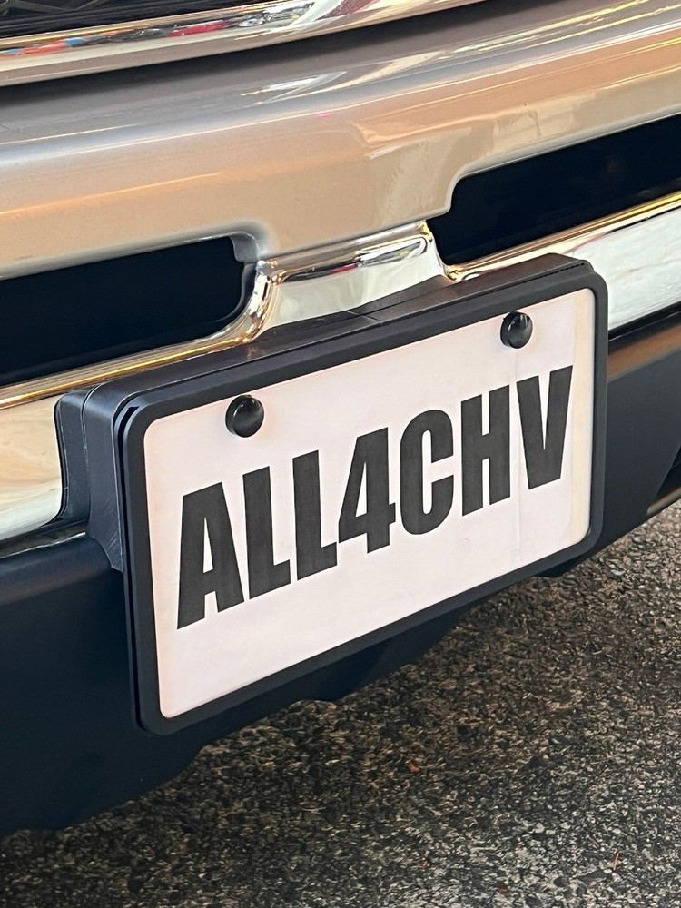 2003-2007 Front License Plate Bracket Chevrolet Silverado Flat Mounting Surface