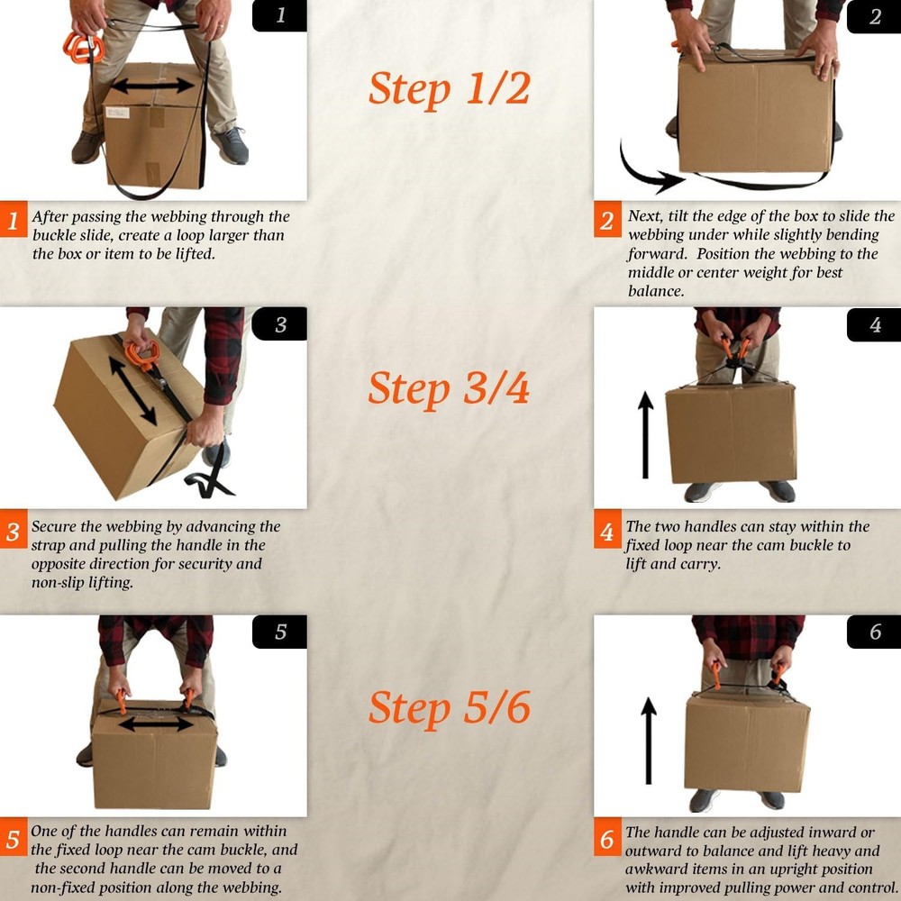 MULTUS - 2 Handle Moving Strap – Heavy Duty Carrying Strap for Boxes, Furn
