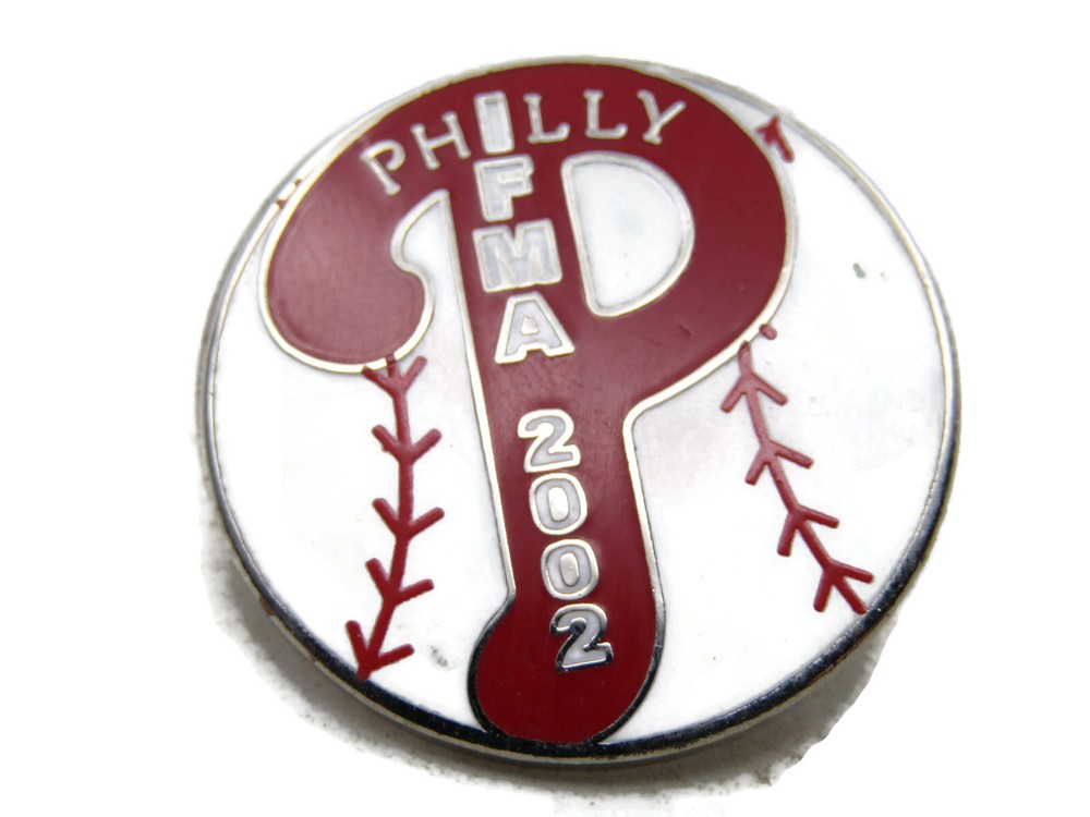 Philly Baseball IFMA 2002 Pin Red & Silver Tone