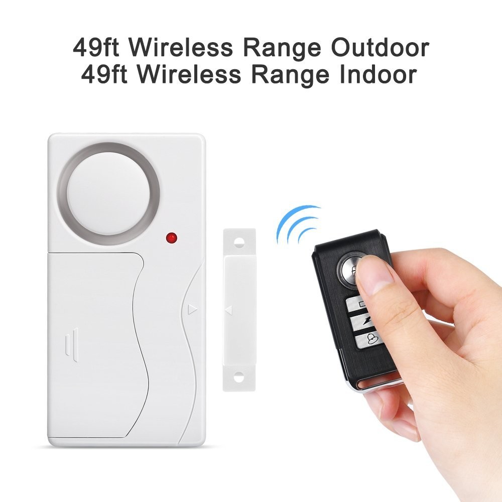 Battery Powered Wireless Remote Door Alarm, Home Security Doorbell Chime System