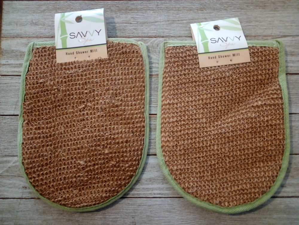 2 Savvy Spa Hand Shower Mitts