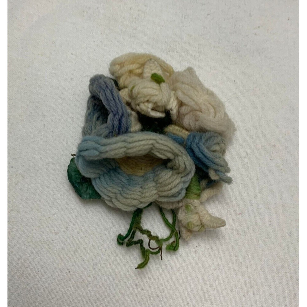 Adorable Antique Yarn Flower Boutonniere
