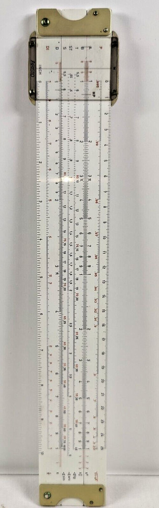 Vintage Aristo Technica Nr. 929 Slide Ruler 13'' With Leather Case