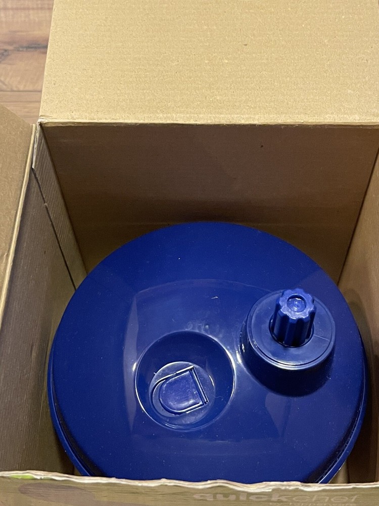 Quick Chef by Tupperware BLUE Manual Food Processor w/ Accessories - Open Box