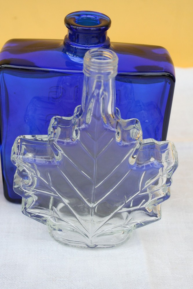2 x Empty Glass Bottles, ideal for inserting lights