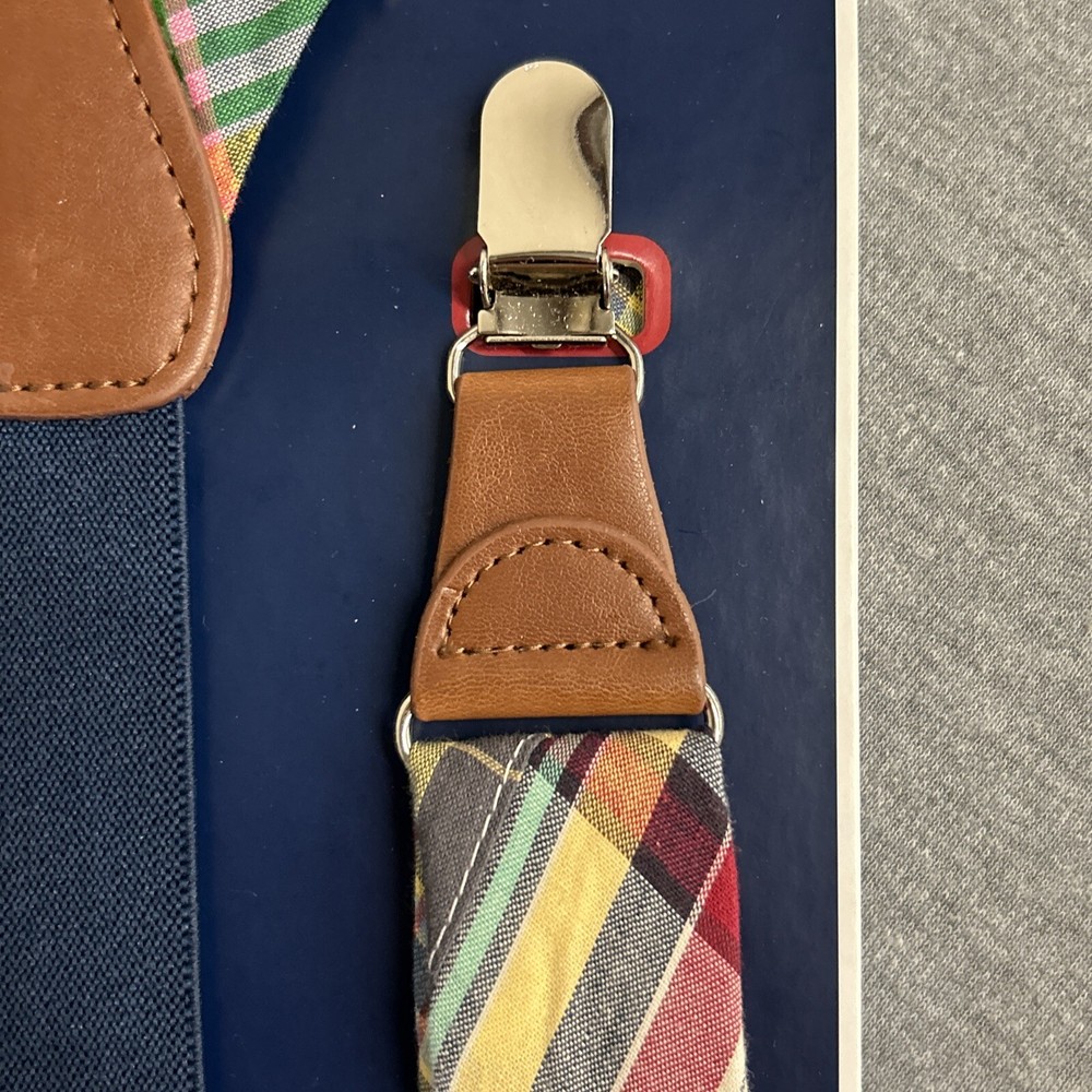Saddlebred Suspenders Men's One Size Patch Plaid Clip Closure