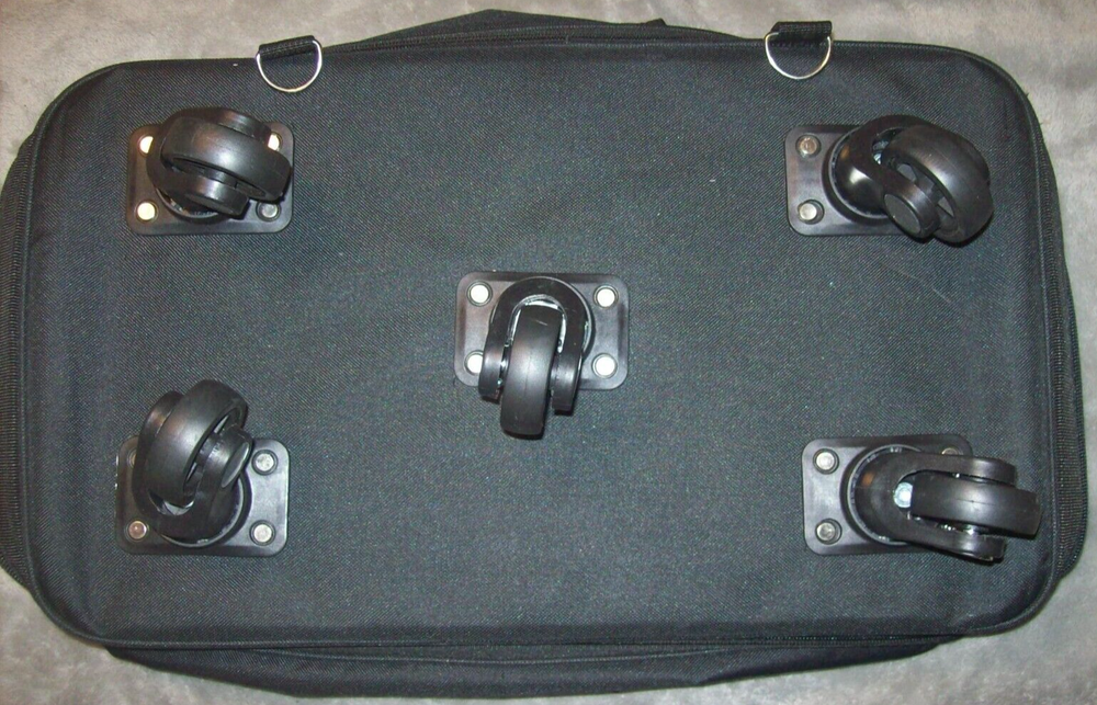 ELDA Expandable Foldable Luggage Suitcase Rolling black 5 Wheels (B305)